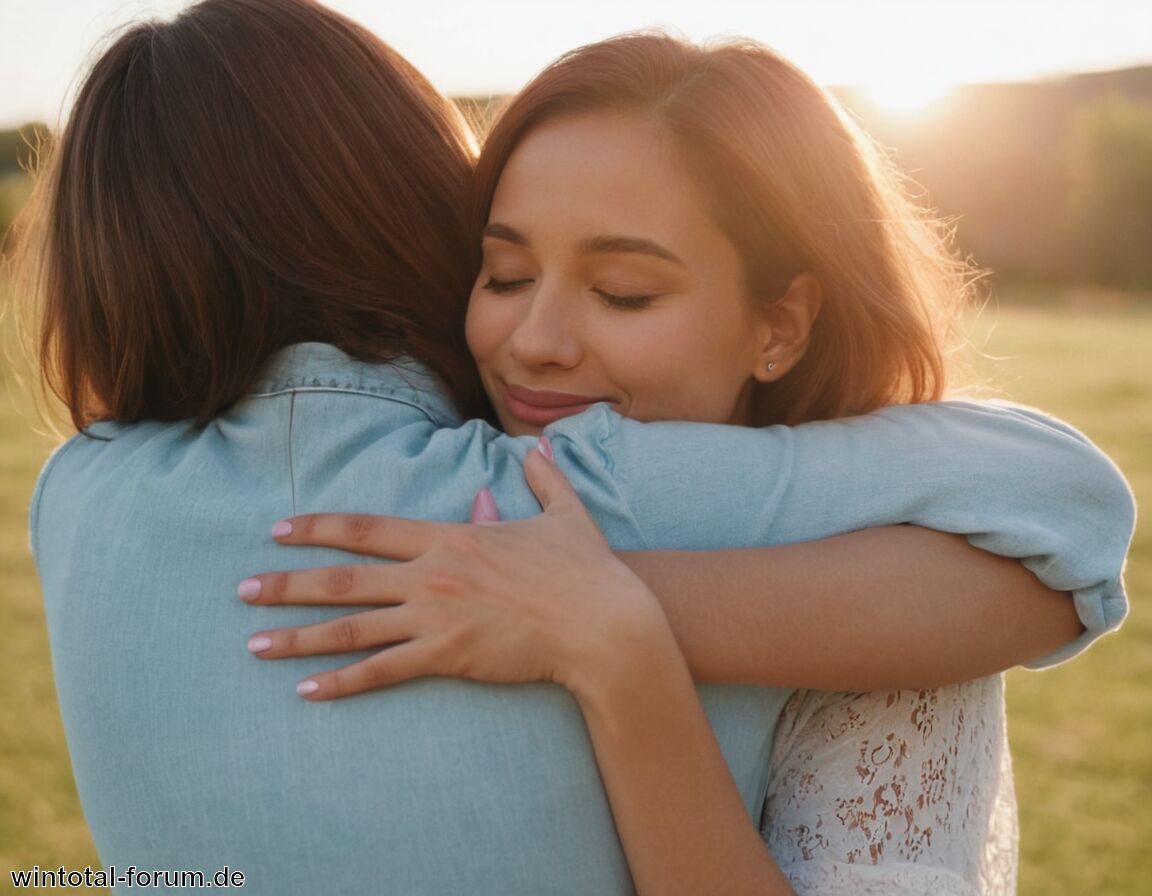 Herzensbotschaften und Umarmungen als Sprüche für Freunde - Umarmende Denk-an-Dich-Zitate für die Freundschaft