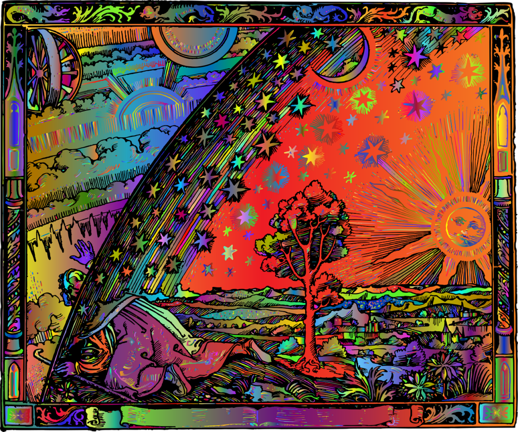 flammarion engraving, art, line art, engraving, mystical, enlightenment, search, hidden, occult, sun, universe, explore, exploration, spiritual, nature, vintage, retro, colorful, prismatic, chromatic, rainbow, enlightenment, enlightenment, occult, occult, occult, sun, universe, universe, spiritual, spiritual, spiritual, spiritual, spiritual