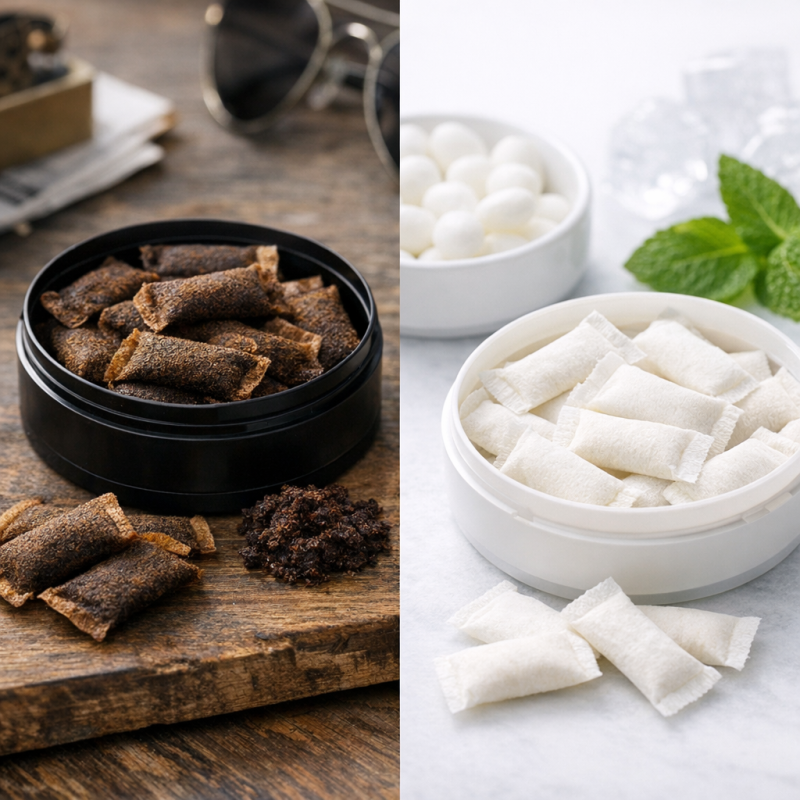 Was ist der Unterschied zwischen Tabak-Snus und Nikotinbeuteln?