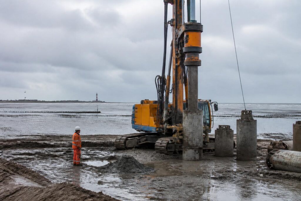 Tiefgründung an der Nordsee unter erschwerten Baugrundbedingungen
