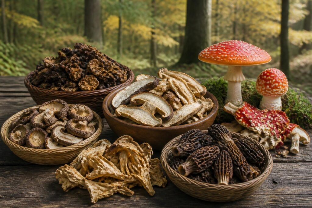 Vom Steinpilz bis zum Fliegenpilz: Welche getrockneten Pilze in Saucen und Suppen gehören – und bei welchen sich durch das Trocknen die Wirkstoffe verändern